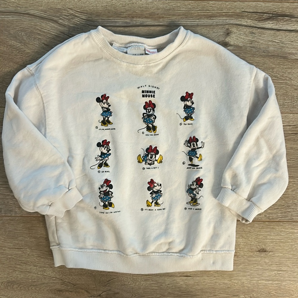 Zara Disney toddler girls minnie mouse sweatshirt